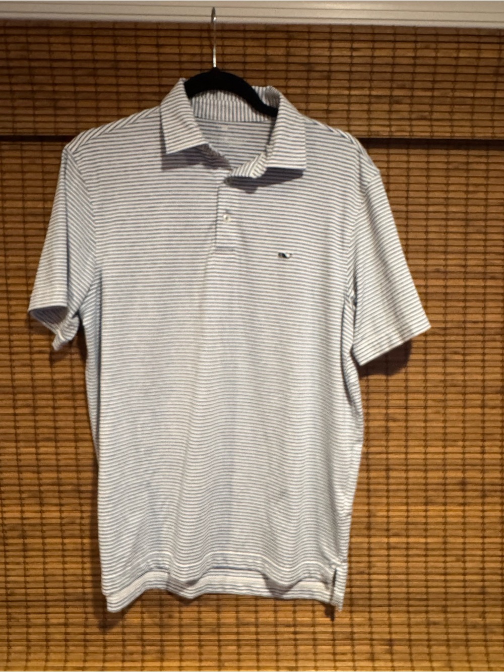 Vineyard Vine Men's Striped Polo Shirt - Blue & White